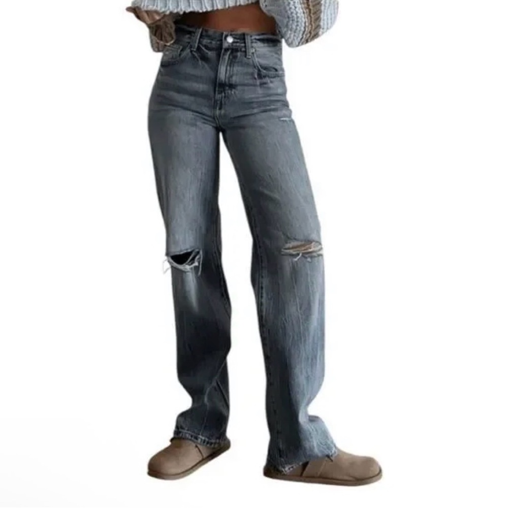 NWT Pistola Bobbie Straight Leg Blue Burke Distressed Jeans